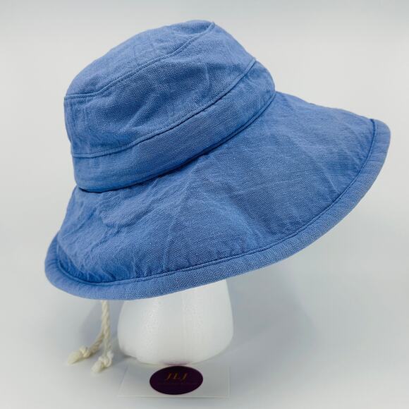 Wallaroo Hat Company Women's Casual Traveler Adjustable Slate Blue Cotton Hat - Picture 5 of 9